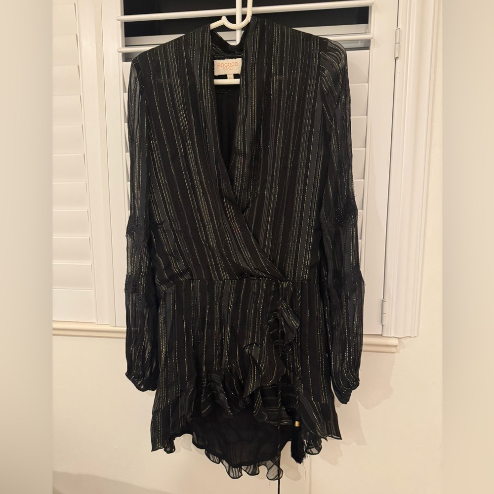 Rococo Sand Black and Gold Dress